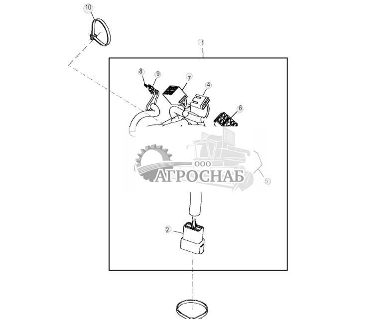 Жгут проводов пульта управления наклоном кабины, стандартные органы управления - ST880278 182.jpg